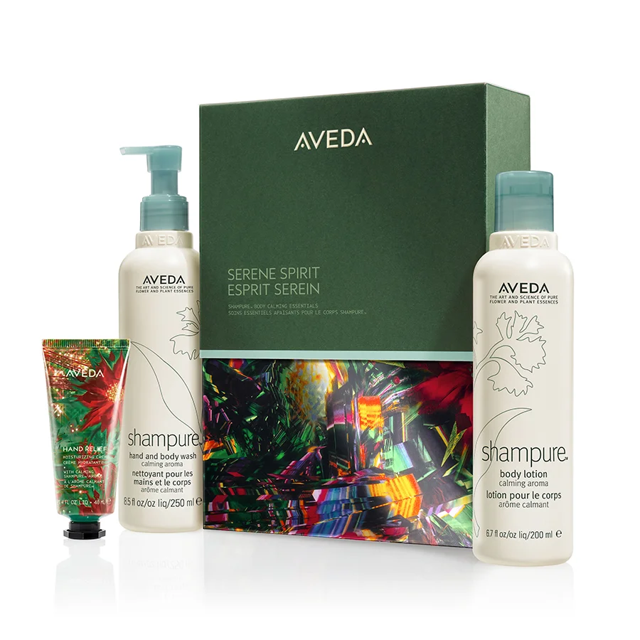 AVEDA shampure シャンプー・コンディショナー 6本セット SERENE SPIRIT SHAMPURE™ BODY CALMING ESSENTIALS GIFT SET - Aveda